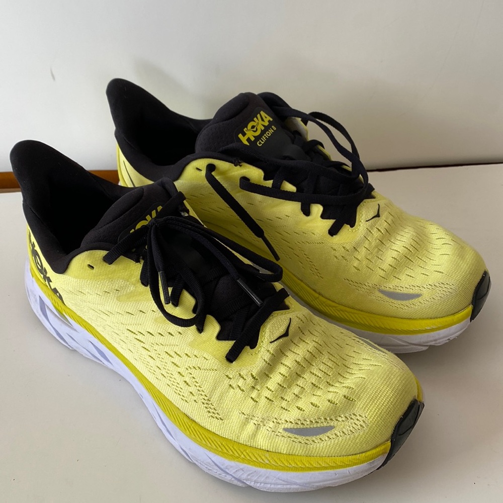 Hoka One One Men's Yellow and Black Sneakers